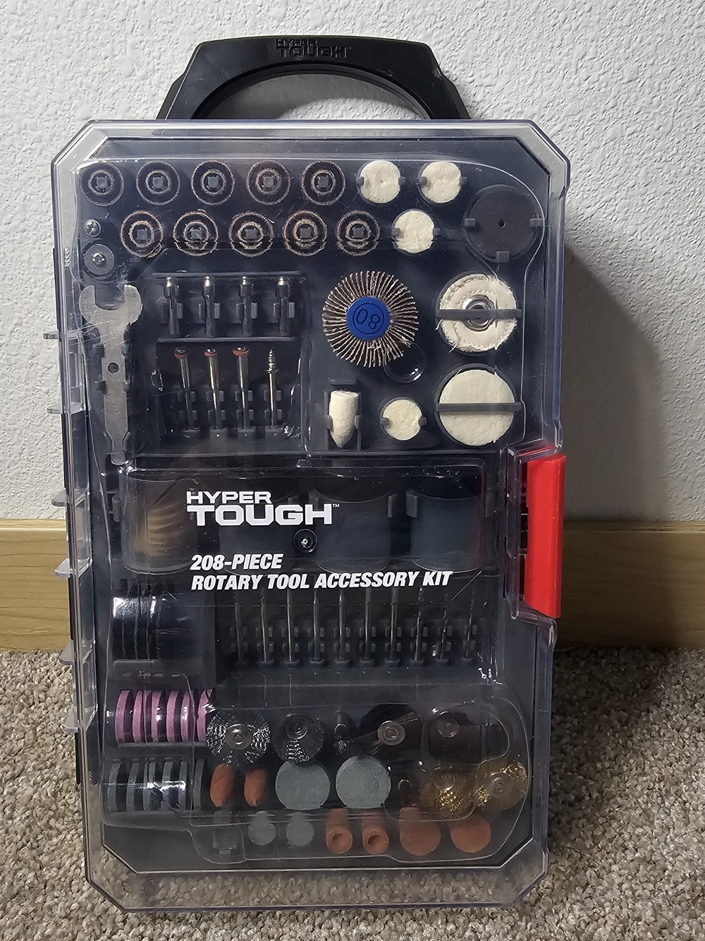 Hyper Tough Rotary Tool Accessory Kit - Black/Silver